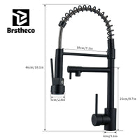 Mitigeur Cuisine à Ressort, Douchette 2 Jets, Pivotant 360°, Hauteur 46 cm