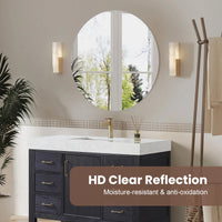 Miroir Salle de Bain Rond Sans Cadre 80 x 80 cm