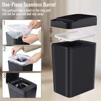 Poubelle Salle de Bain Capteur Tactile 12L sur Batterie