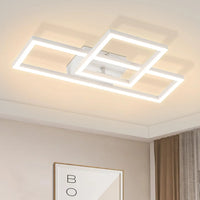 Plafonnier LED Cuisine Cadre Pivotant Noir ou Blanc, 20 W, 42 cm