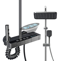 Colonne de Douche Grise Touches Piano Multi-Modes