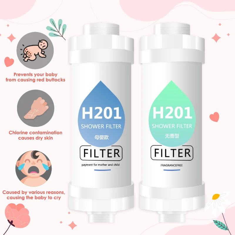 Filtre de Douche Anti-Chlore PP Coton, Sans Parfum ou Mère et Enfant