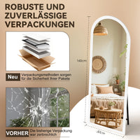 Miroir sur Pied Arqué Bois Blanc 160 cm