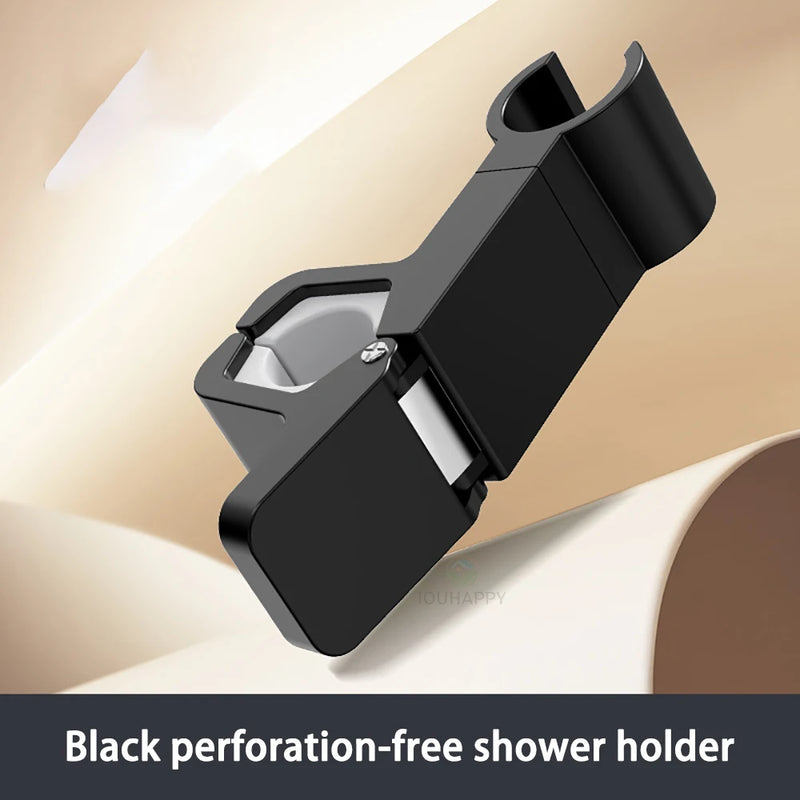 Support Douchette Sans Perçage pour Barre de Douche 24 à 34 mm, 3 Finitions
