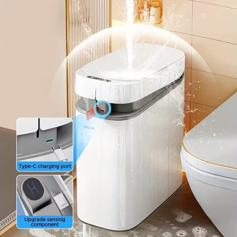 Poubelle de Salle de Bain à Capteur avec Distributeur de Sacs