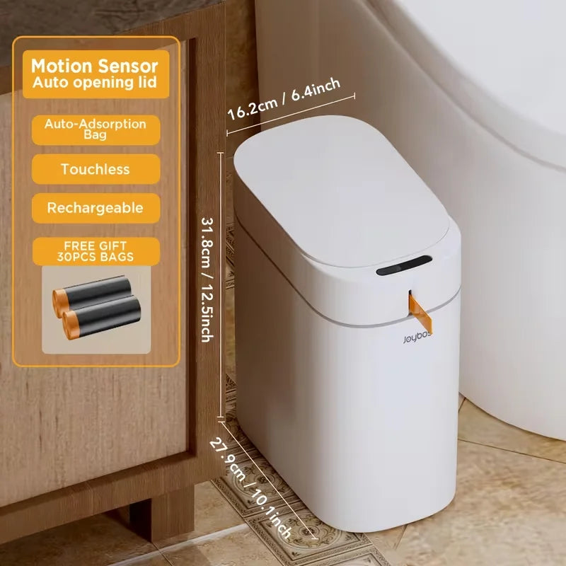 Poubelle de Salle de Bain à Capteur avec Distributeur de Sacs