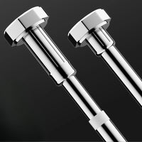 Barre de Douche Télescopique Inox Argent, Noir ou Blanc, 35 à 80 cm