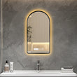Miroir LED Arche Anti-Buée Noir 40 x 60 cm