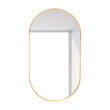 Miroir Mural Ovale Doré Cadre Aluminium 50 x 70 cm