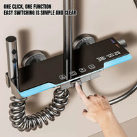 Colonne de Douche Grise Touches Piano Multi-Modes