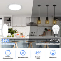 Plafonnier Cuisine LED Rond Ultra Fin 32 W, Ø 25 cm