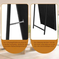 Miroir sur Pied Rectangulaire Bois Noir 160 x 50 cm
