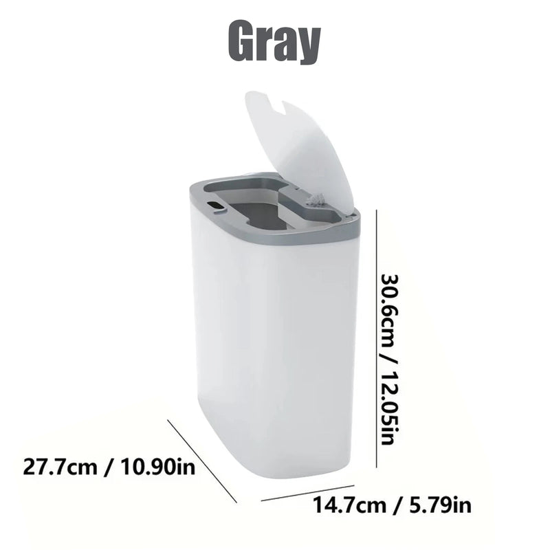 Poubelle Salle de Bain Automatique à Capteur 13 L Étroite