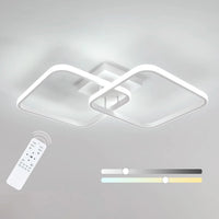 Plafonnier LED Cuisine Carré Dimmable Télécommandé