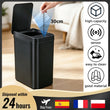 Poubelle Salle de Bain Automatique Capteur de Mouvement 12L Couvercle