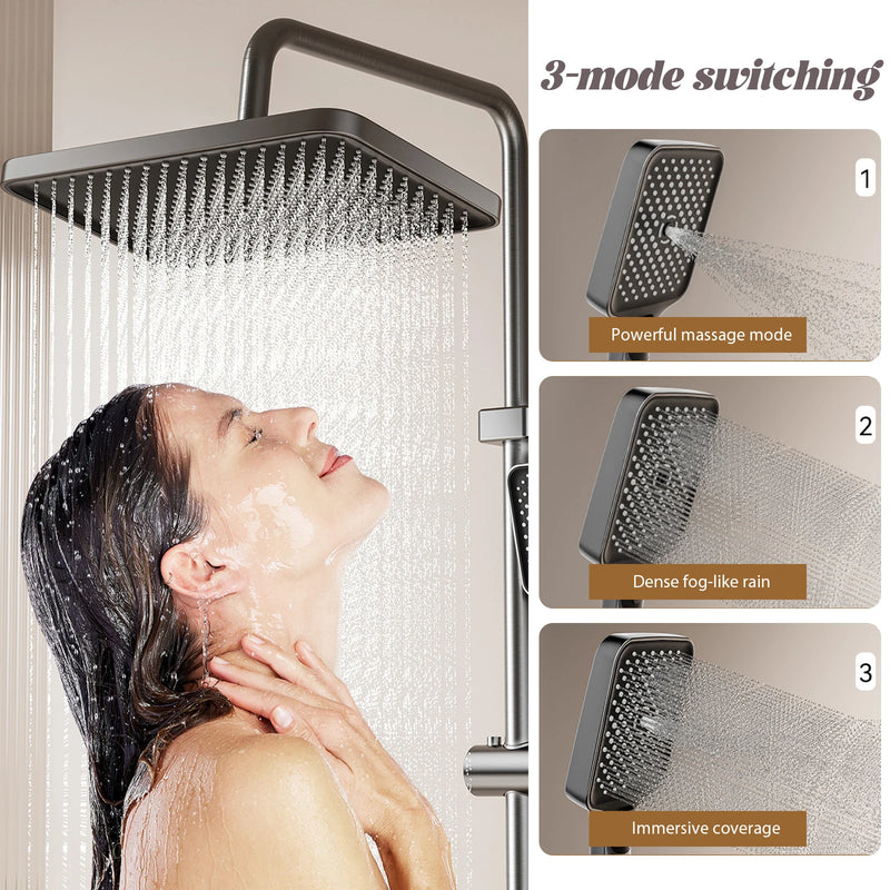 Colonne de Douche Murale 4 Fonctions Douchette 2-en-1