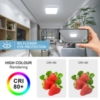 Plafonnier LED Carré Cuisine Double Température 32W 25 cm