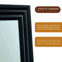 Miroir sur Pied Rectangulaire Bois Noir 160 x 50 cm