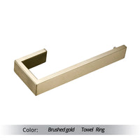 Accessoires Salle de Bain Inox Doré Brossé à la Pièce, 10 Références