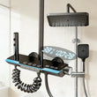 Colonne de Douche Grise Touches Piano Multi-Modes