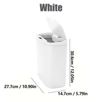 Poubelle Salle de Bain Automatique à Capteur 13 L Étroite