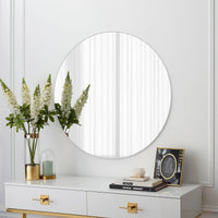 Miroir Salle de Bain Rond Sans Cadre 80 x 80 cm