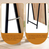 Miroir sur Pied Bois Massif Inclinaison Réglable 160 cm