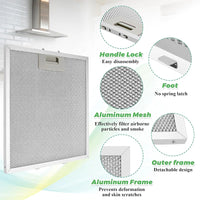Filtre de Hotte Aluminium 320 x 260 mm, Lot de 3