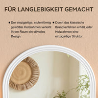 Miroir sur Pied Arqué Bois Blanc 160 cm