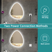 Miroir LED Salle de Bain Forme Organique Anti-Buée