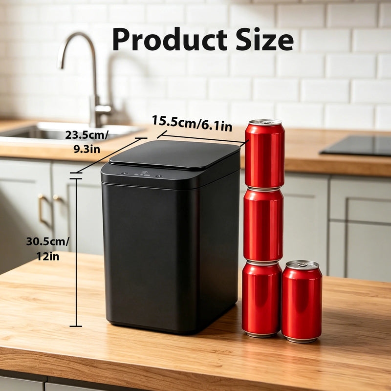 Poubelle Salle de Bain Sans Contact 12L Capteur Infrarouge