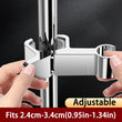 Support Douchette Sans Perçage pour Barre de Douche 24 à 34 mm, 3 Finitions