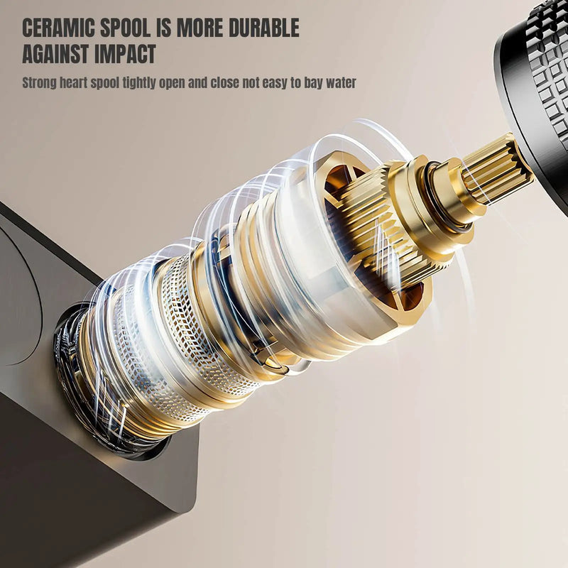 Colonne de Douche Grise Touches Piano Multi-Modes