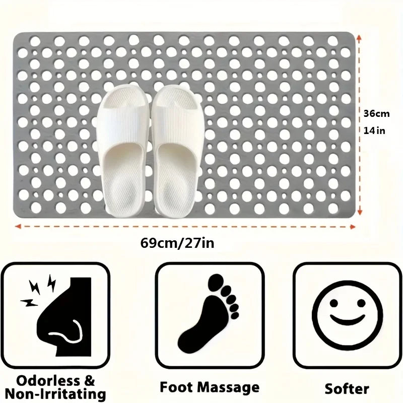 Tapis de Douche Antidérapant Points de Massage PVC Durable