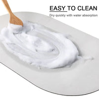 Tapis de Bain Absorbant à Séchage Rapide, Dos Antidérapant, 3 Tailles