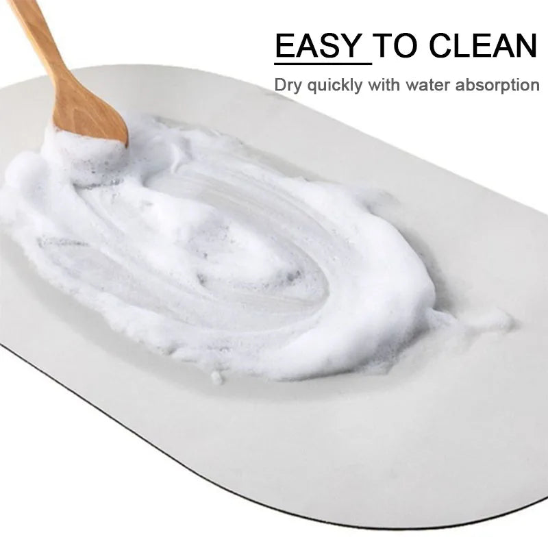 Tapis de Bain Absorbant à Séchage Rapide, Dos Antidérapant, 3 Tailles