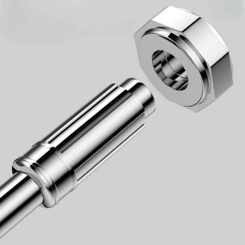 Barre de Douche Télescopique Inox Argent, Noir ou Blanc, 35 à 80 cm