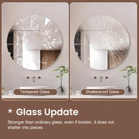 Miroir Salle de Bain Rond Sans Cadre 80 x 80 cm