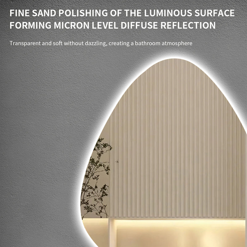 Miroir LED Salle de Bain Forme Organique Anti-Buée