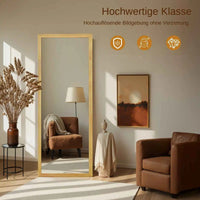Miroir sur Pied Bois Massif Inclinaison Réglable 160 cm