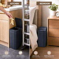 Poubelle Salle de Bain Sans Contact 12L Capteur Infrarouge