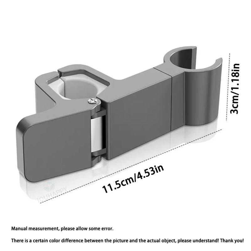 Support Douchette Sans Perçage pour Barre de Douche 24 à 34 mm, 3 Finitions