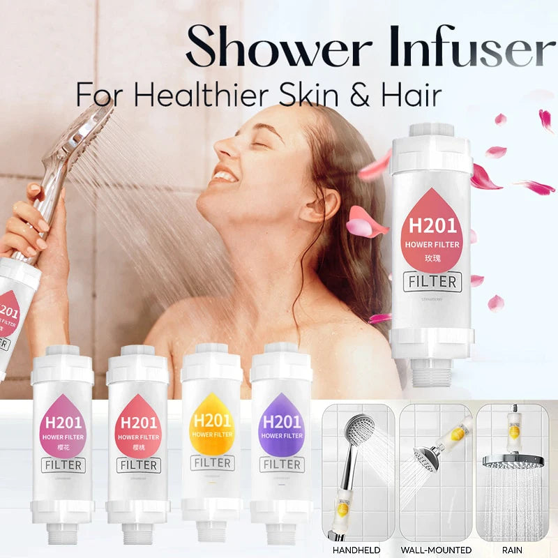 Filtre de Douche Parfumé Vitamine C, 14 Parfums ou Lot de 4