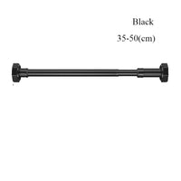 Barre de Douche Télescopique Inox Argent, Noir ou Blanc, 35 à 80 cm
