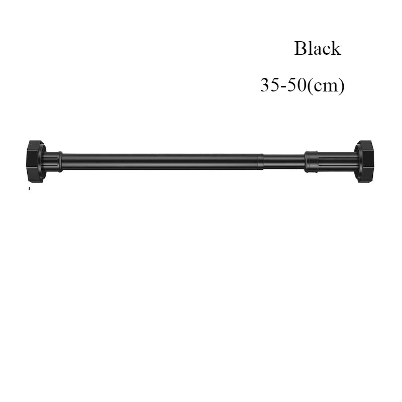 Barre de Douche Télescopique Inox Argent, Noir ou Blanc, 35 à 80 cm
