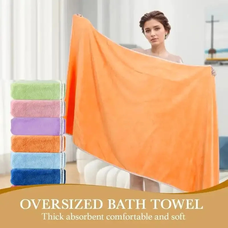 Serviette de Bain Extra Large Microfibre Absorbante 90 x 180 cm