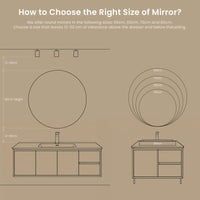 Miroir LED Salle de Bain Rond Double Éclairage Anti-Buée Tactile