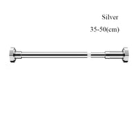 Barre de Douche Télescopique Inox Argent, Noir ou Blanc, 35 à 80 cm