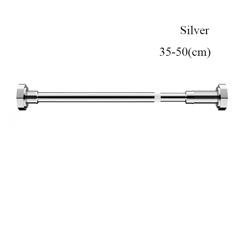 Barre de Douche Télescopique Inox Argent, Noir ou Blanc, 35 à 80 cm
