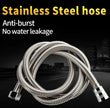 Flexible de Douche Inox 304 Argenté 1,5 m avec Raccords G1/2 Standard